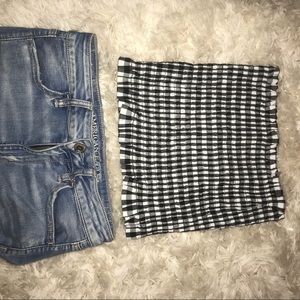 Gingham tube top
